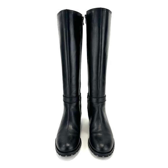 Coach Portia Black Riding Boot Size 8.5B Leather Stretchy Shaft Knee-High Heeled - Picture 14 of 15